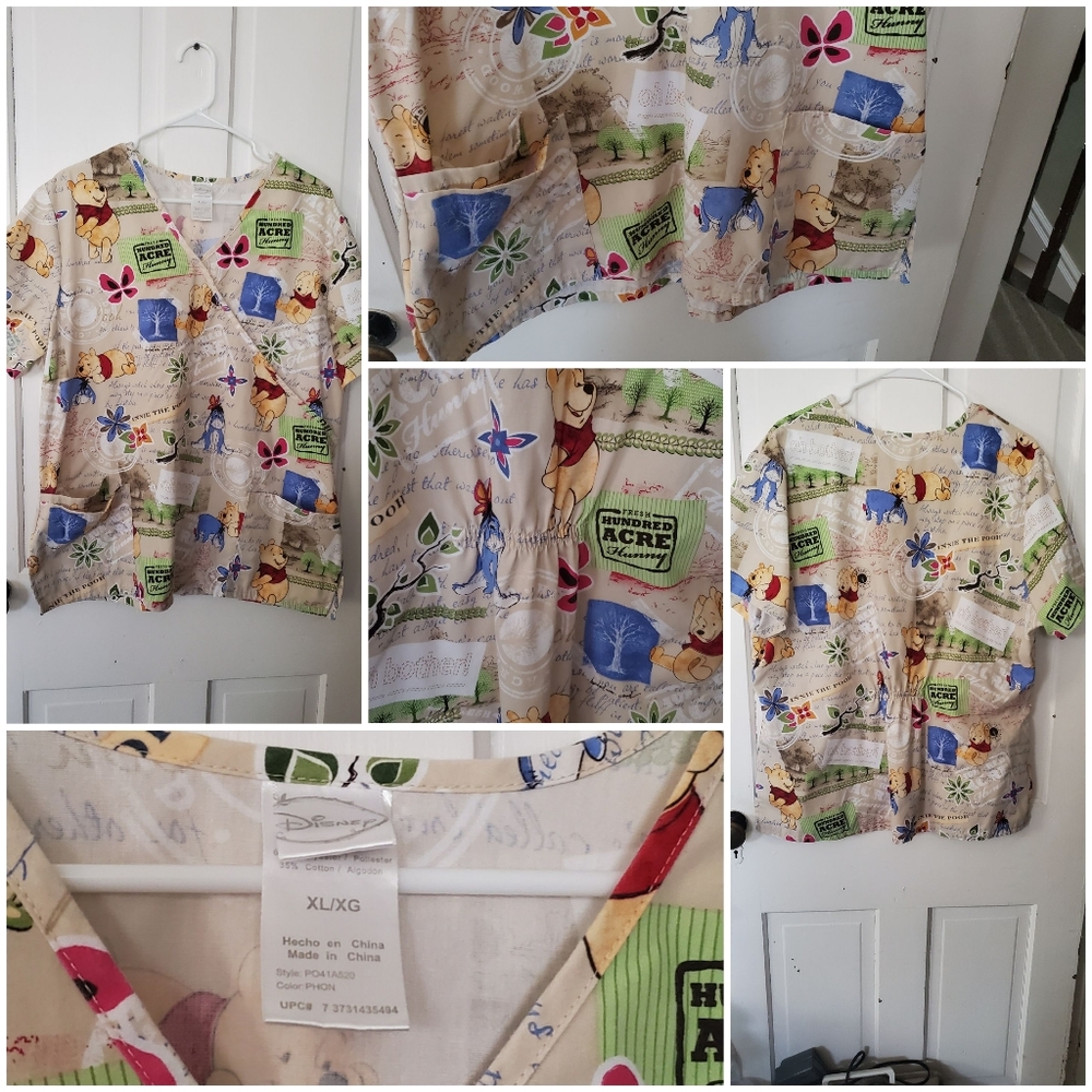 Winnie the pooh scrub top